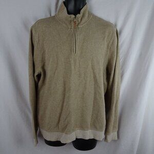 Nordstrom Men's Shop 1/4 Zip Sweater 100% Cotton Size L